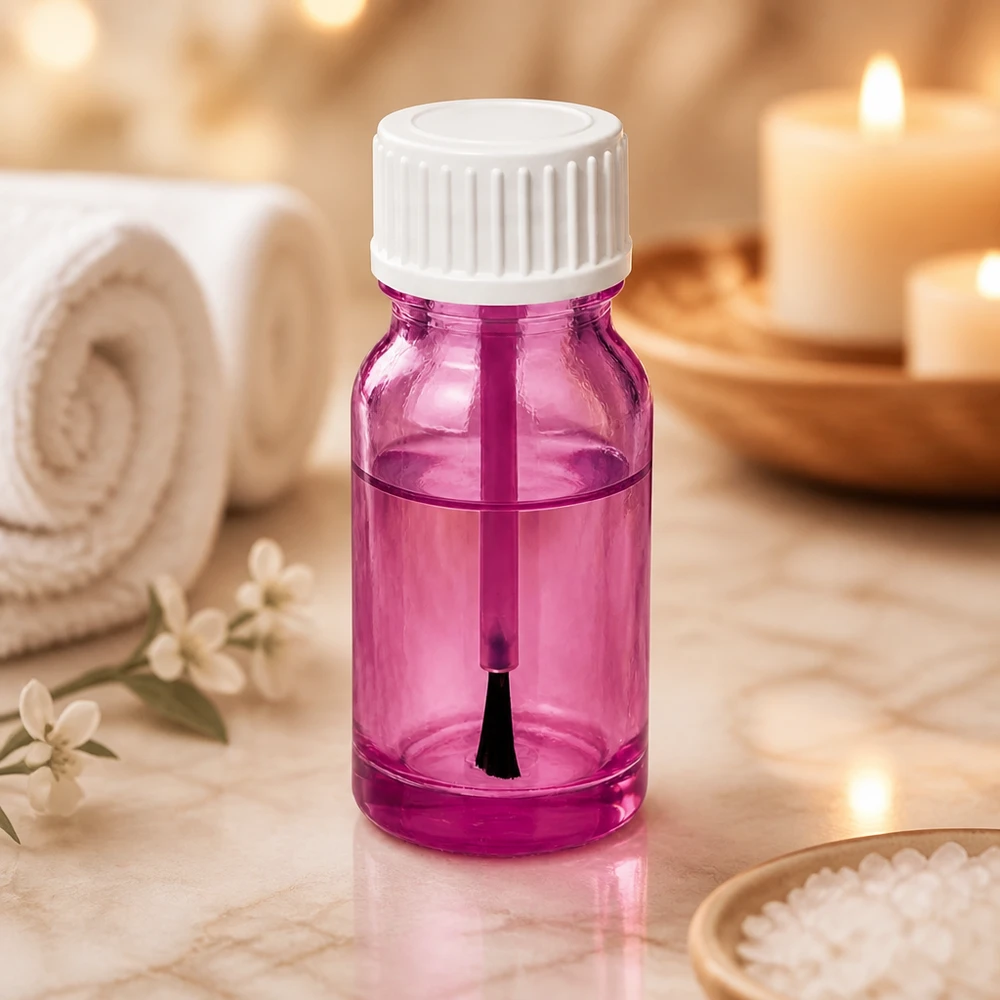10ml Pinselflasche weiss Standard PurpleLine UT18/10 Professionelle 10ml Pinselflasche weiss STD PurpleLine UT18/10 für präzise Produktauftragung
