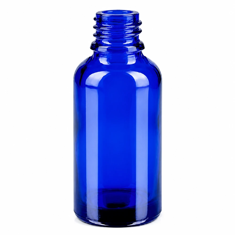 Bottiglia da 30ml 11mm SV nero OV BlueLine UT18/30 Bottiglia in vetro da 30 ml con forma sottile e pratico sistema di chiusura da 11 mm