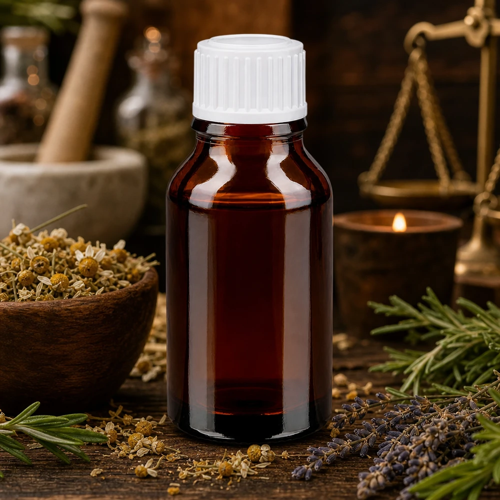 Apothekenflasche braun 15ml Tropfverschluss weiß 0.8mm Standard Pharmazeutische Tropfflasche 15ml aus dunklem Braunglas mit weißer Kindersicherung