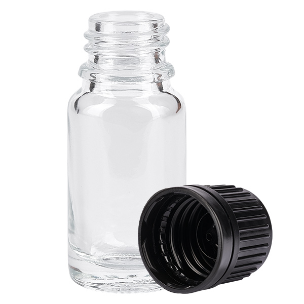 10ml Flasche 11mm Schraubverschluss schwarz Originalitätsverschluss ClearLine UT18/10