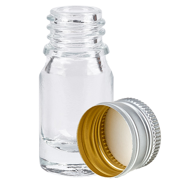 5ml Flasche 11mm Schraubverschluss Alu-Silber Standard ClearLine UT18/5
