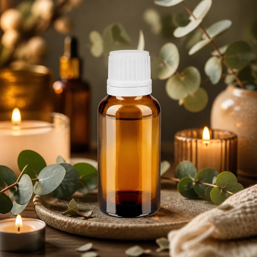 Apothekenflasche braun 20ml Schraubverschluss weiß Originalitätsverschluss Bernsteinfarbene Apothekerflasche 20ml weißer Schrauber für Öle Tinkturen Laborflüssigkeiten