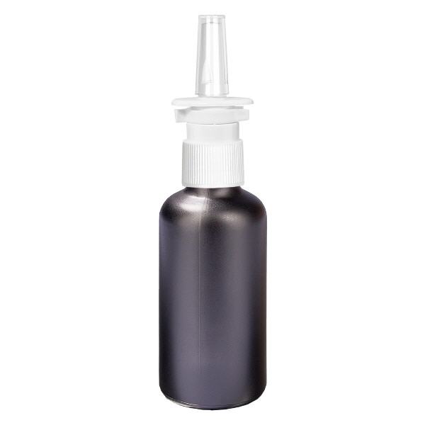50ml Nasensprayflasche weiß/transparent Standardverschluss BlackL. UT18/50