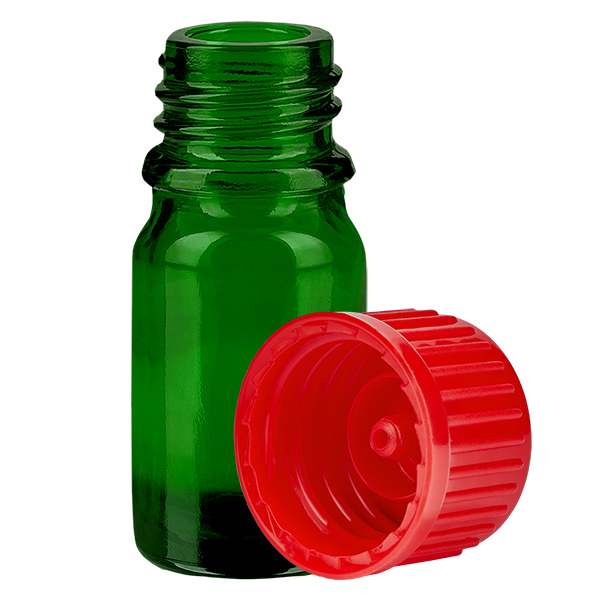 5ml Flasche 11mm Schraubverschluss rot Standard GreenLine UT18/5