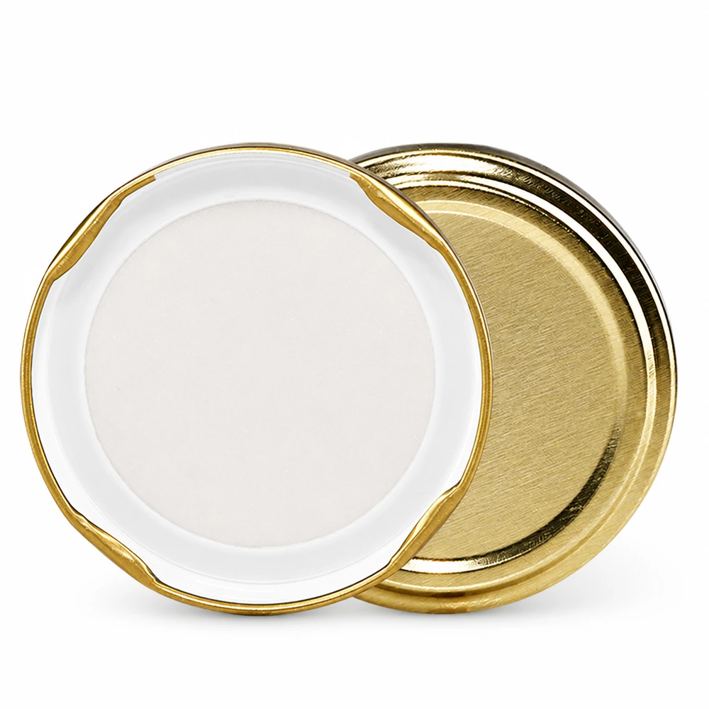 UNiTWIST TO66 gold, BioSeal, BPA-NI, unitemp UNiTWIST TO66 Deckel Vorder- und Rückseite gold 66mm Durchmesser BioSeal unitemp