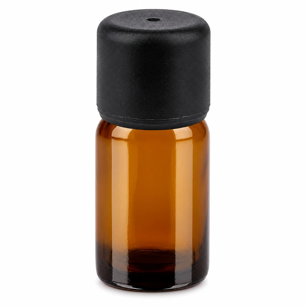5ml Flasche 6mm Schraubverschluss schwarz Standard BrownLine UT18/5 Professionelle 5ml Braunflasche mit schwarzem Verschluss für Laboranwendungen