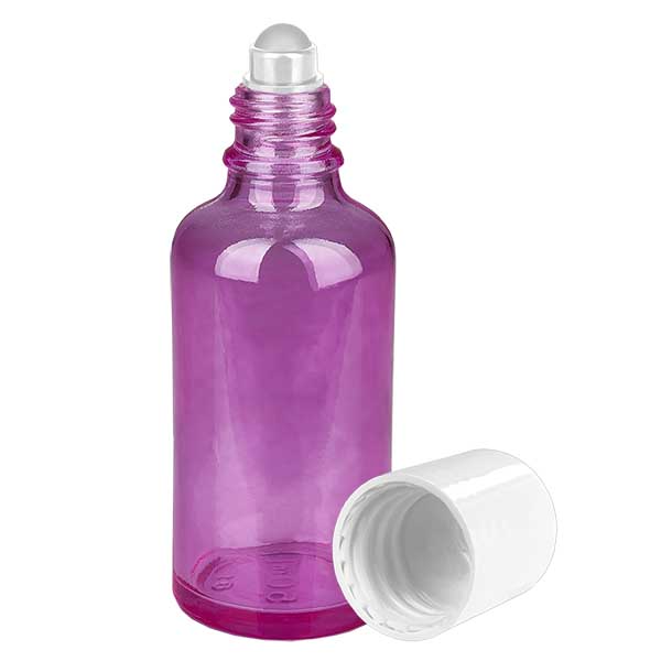 50ml Roll-On Flasche weiss Standard PurpleLine UT18/50