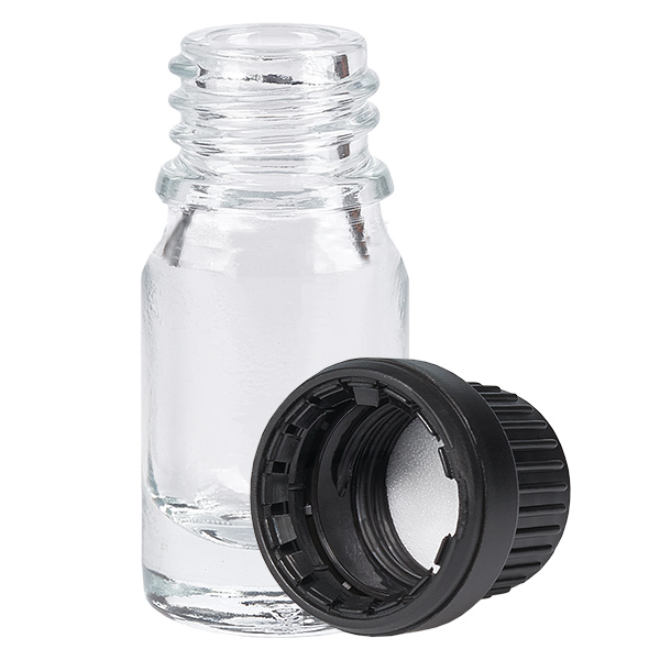 5ml Flasche 11mm Schraubverschluss schwarz Originalitätsverschluss ClearLine UT18/5