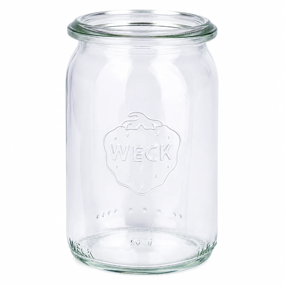 WECK Zylinderglas 145ml RR40 Einmachglas transparent ohne Deckel für Konservierung und Vorratshaltung