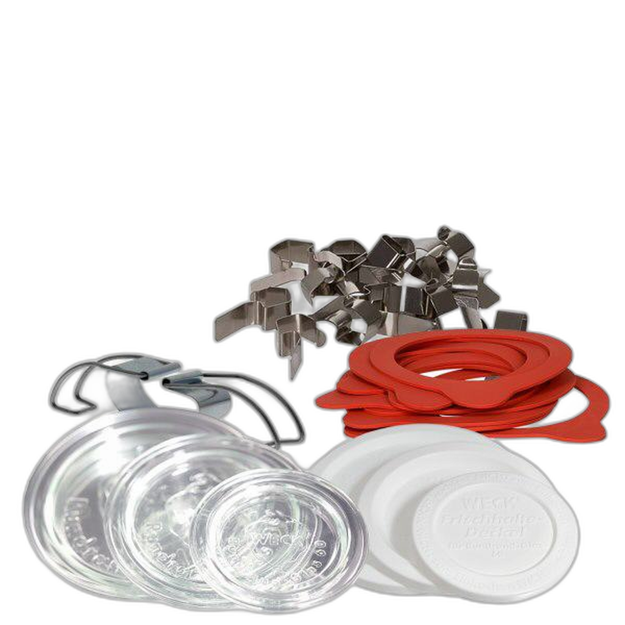 WECK Klammern, Gummis, Glasdeckel, Frischedeckel
