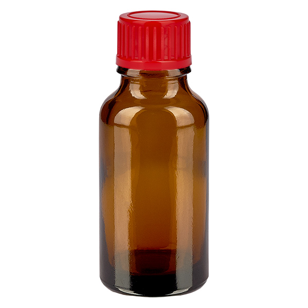 20ml Flasche 11mm Schraubverschluss rot Standard BrownLine UT18/20