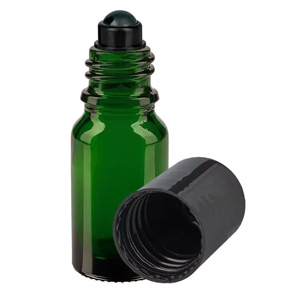 Flacon de déodorant en verre vert 10 ml, déo à bille vide Flacon de déodorant en verre vert 10 ml, déo à bille vide