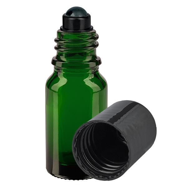 Flacone roll-on 10ml verde STD nero ApoGlas Flacone roll-on 10ml verde STD nero ApoGlas