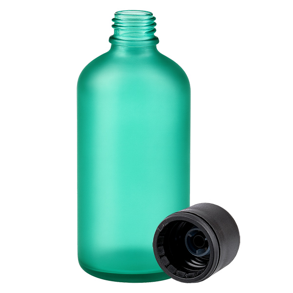 100ml Flasche 6mm Schraubverschluss schwarz Standard GreenL. UT18/100