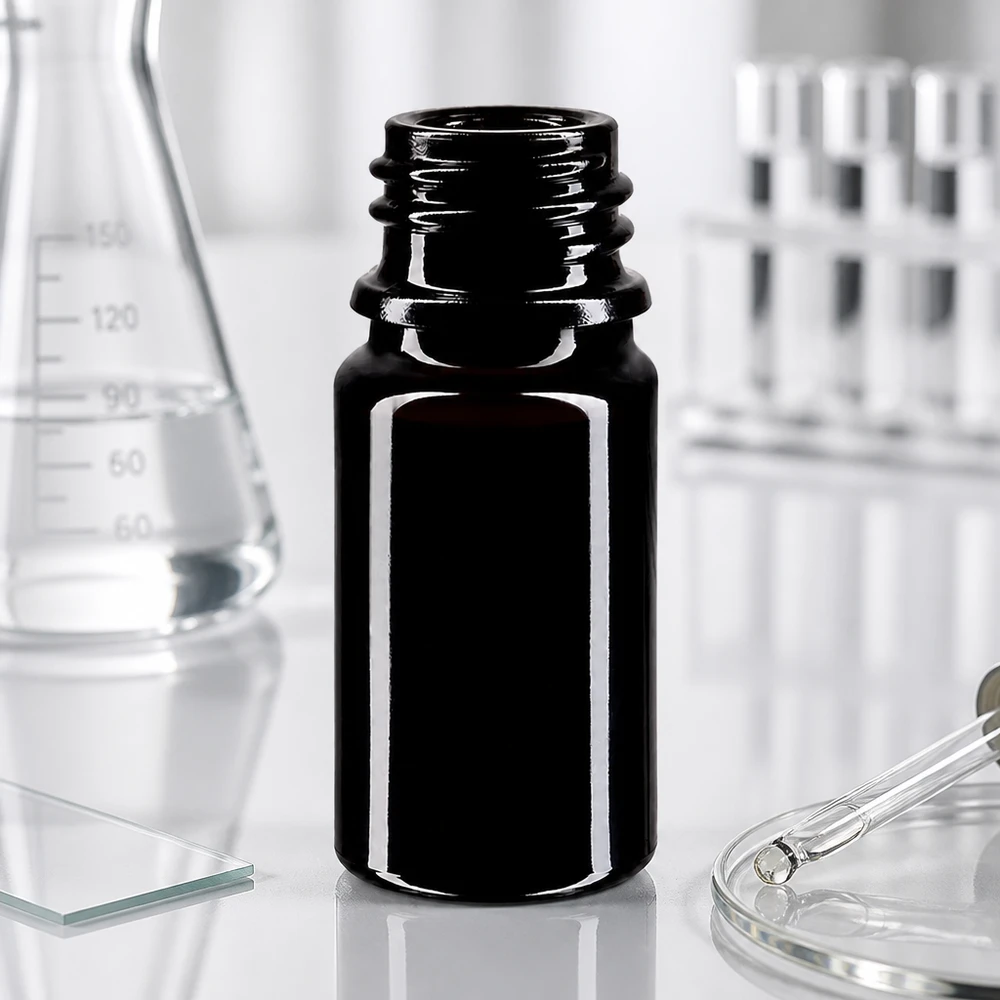 Violettglas Flasche 5ml DIN 18 (Mironglas) Präzise 5ml Miron Tropfflasche Orion für exakte Dosierung von Heilpflanzenextrakten