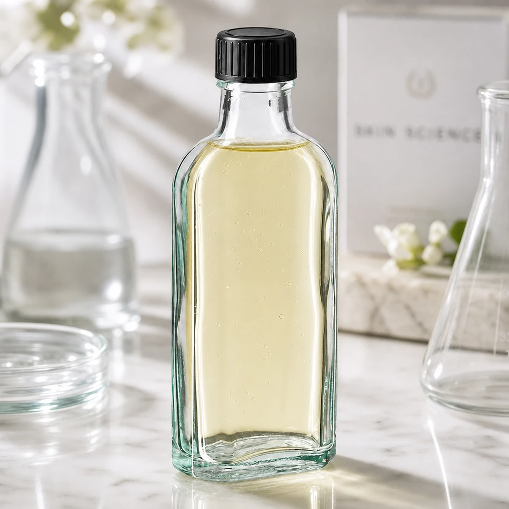 Meplat Glasflasche 100ml mit breiter Front und EPE Dichtscheibe ideal für Naturkosmetik