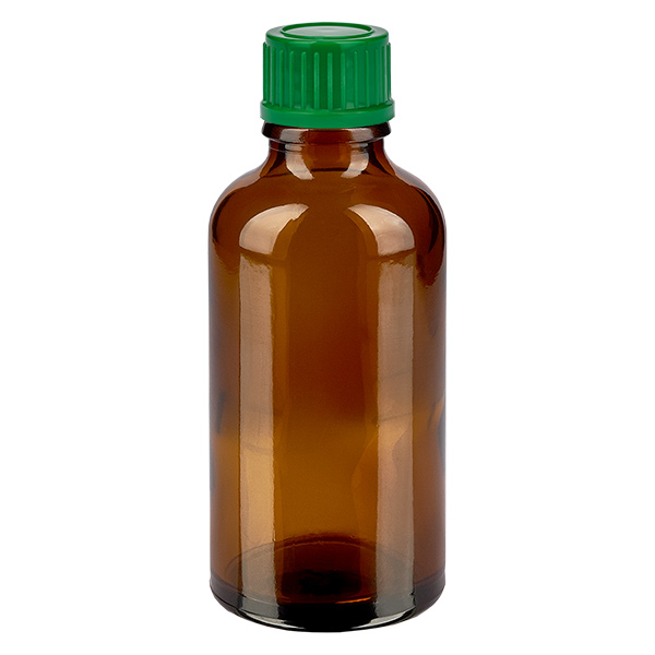 50ml Flasche 11mm Schraubverschluss grün Standard BrownLine UT18/50