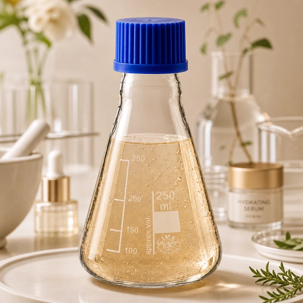 Erlenmeyer 250 ml col étroit, verre borosilicate avec filetage et bouchon Fiole jaugée scientifique 250ml en verre transparent avec graduation précise du volume