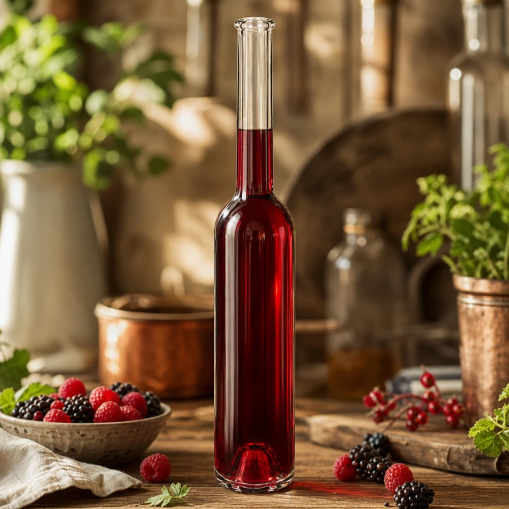 100ml Glasflasche "Hugo" ohne Verschluss UNiTWIST 100ml Glasflasche Hugo mit Beerenlikör gefüllt rustikale Küchendeko Beeren Ambiente UNiTWIST Produktbild 8