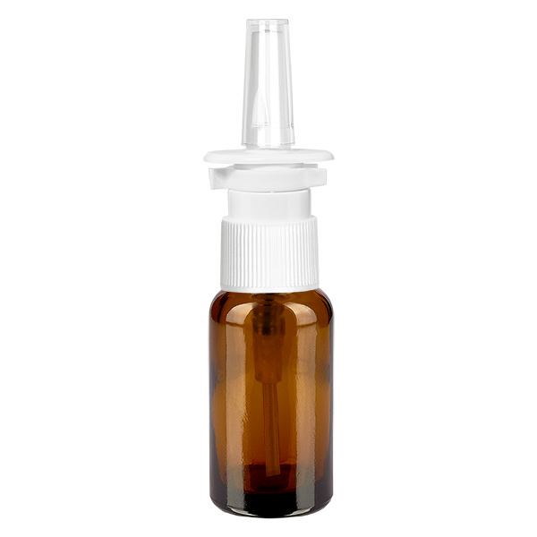 20ml Nasensprayflasche weiß/transparent Standardverschluss BrownLine UT18/20