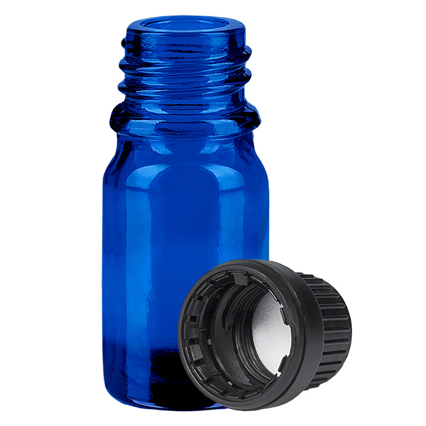 5ml Flasche 11mm Schraubverschluss schwarz Originalitätsverschluss BlueLine UT18/5