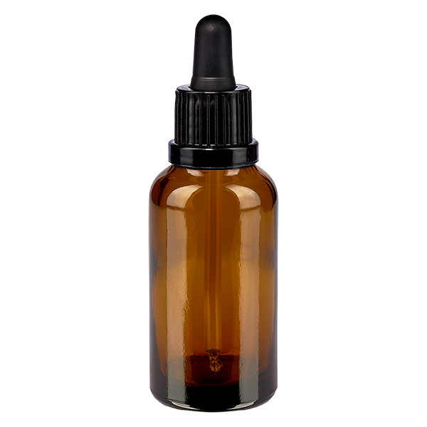 30ml Pipettenflasche schwarz Originalitätsverschluss BrownLine UT18/30