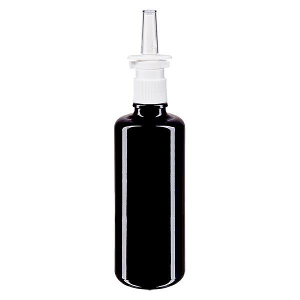 Flacone farmacia viol. 100ml nebulizzatore nasale bianco pc Flacone farmacia viol. 100ml nebulizzatore nasale bianco pc