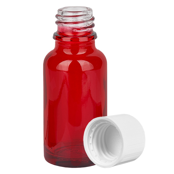 20ml Flasche 11mm Schraubverschluss weiß Standard Kindersicherung RedLine UT18/20