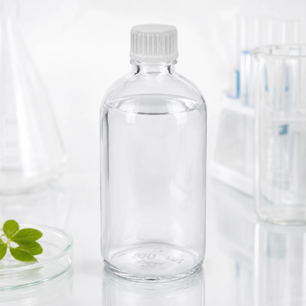 100ml Tropfflasche 0.9mm weiß Standardverschluss ClearLine UT18/100 Hochwertige 100ml Glasflasche mit weißem 0.9mm Tropfverschluss ClearLine UT18 Standardausführung