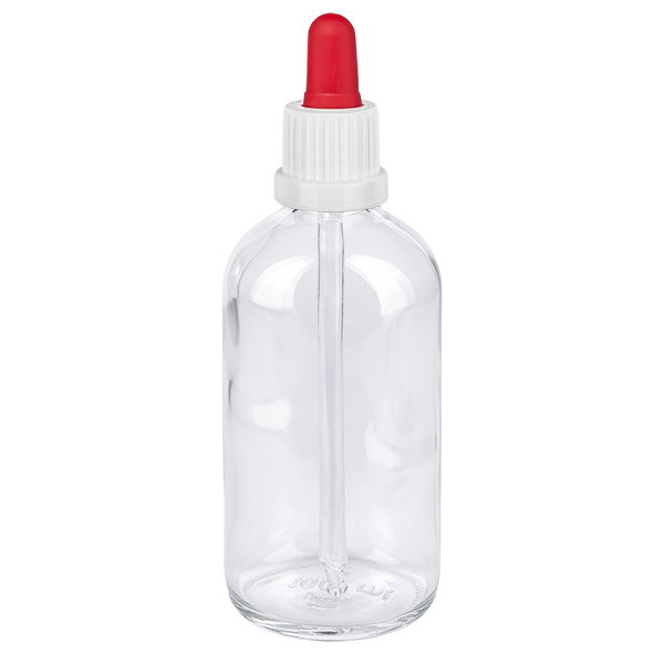 100ml Pipettenflasche weiß/rot Originalitätsverschluss ClearLine UT18/100