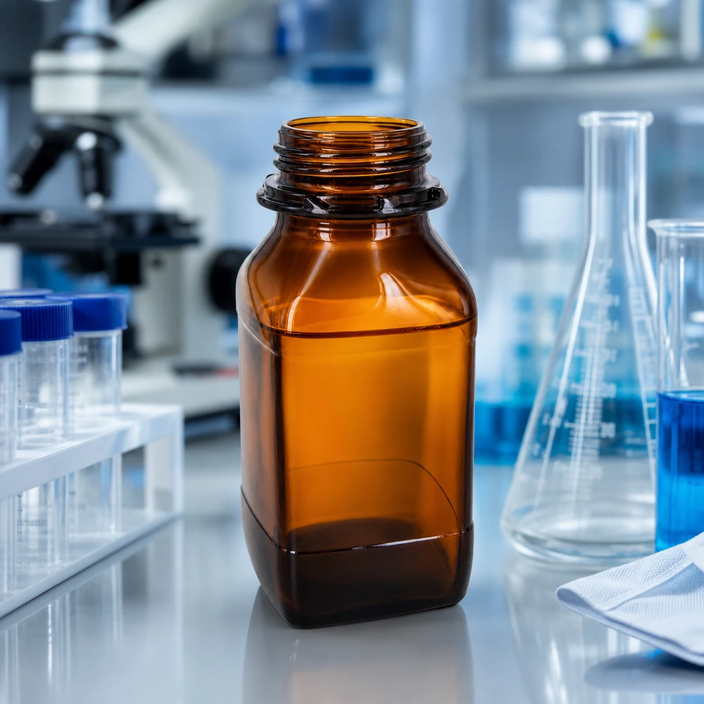 500ml Braunglas Flasche - Perfekt für Ihre wertvollen Flüssigkeiten 500ml Chemikalienflasche mit breitem Hals für einfache Reinigung und Wiederbefüllung