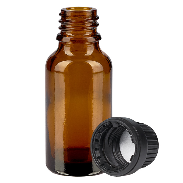 20ml Flasche 11mm Schraubverschluss schwarz OriginalitätsverschlussII BrownLine UT18/20