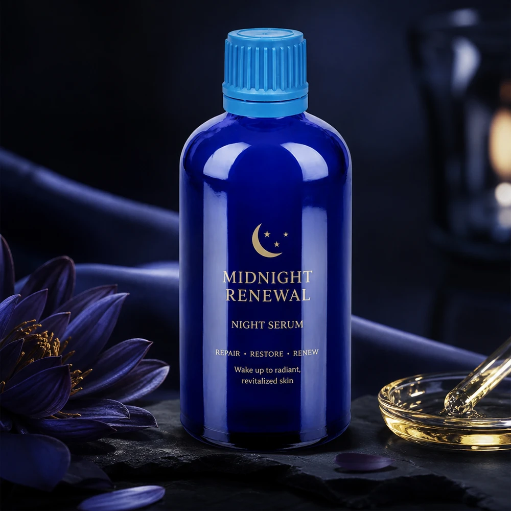 100ml Flasche 11mm Schraubverschluss blau Originalitätsverschluss BlueLine UT18/100 Wiederverwendbare 100ml blaue Glasflasche mit auslaufsicherem Schraubverschluss für Naturkosmetik