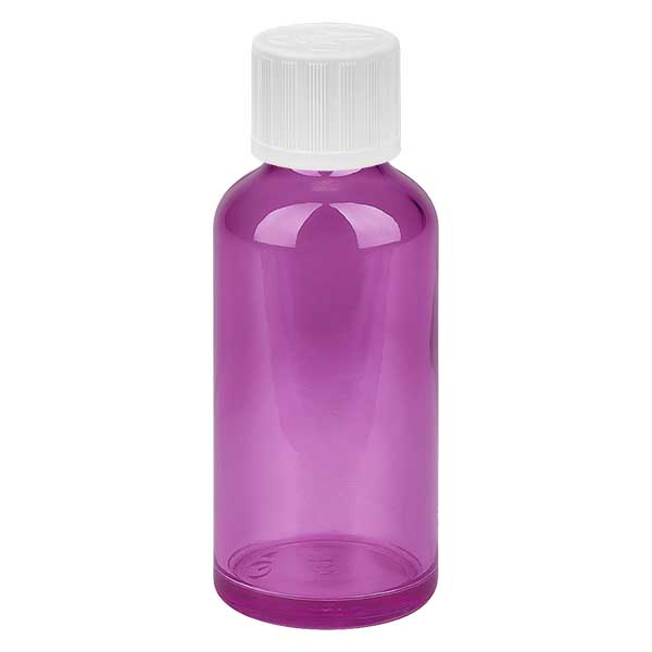 50ml Flasche 11mm Schraubverschluss weiß Standard Kindersicher PurpleLine UT18/50