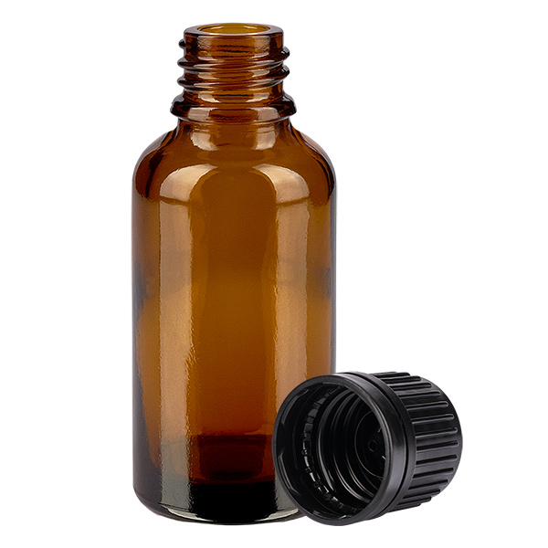 30ml Flasche 11mm Schraubverschluss schwarz Originalitätsverschluss BrownLine UT18/30