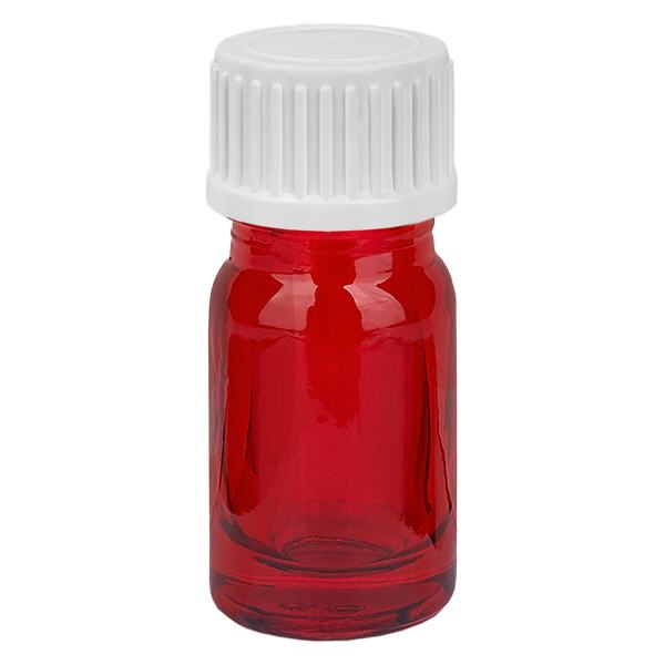 5ml Globuliflasche 3mm Giessring weiß Standardverschluss RedLine UT18/5