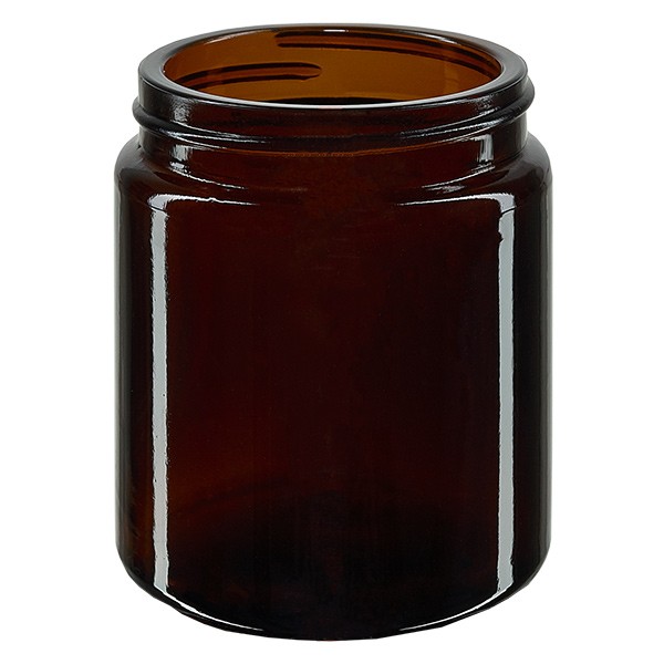 Vasetto per unguenti (vasetto di vetro) 100 ml marrone, senza coperchio Vasetto per unguenti (vasetto di vetro) 100 ml marrone, senza coperchio