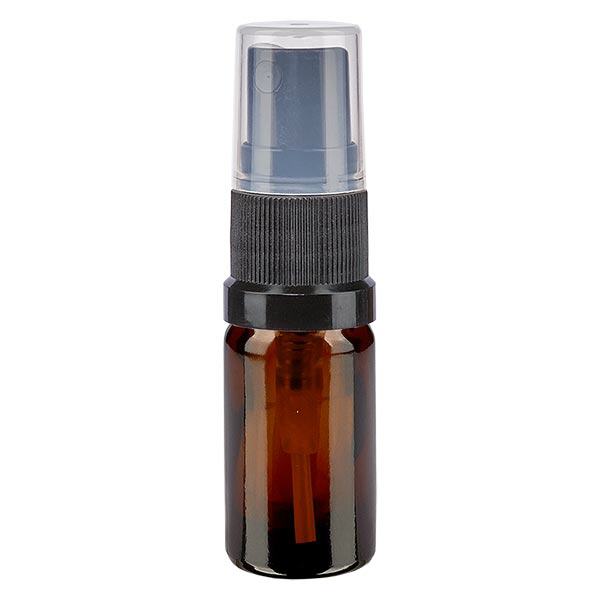 Flacone spray marrone da 5 ml. STD nero/trasp. ApoGlas Flacone spray marrone da 5 ml. STD nero/trasp. ApoGlas