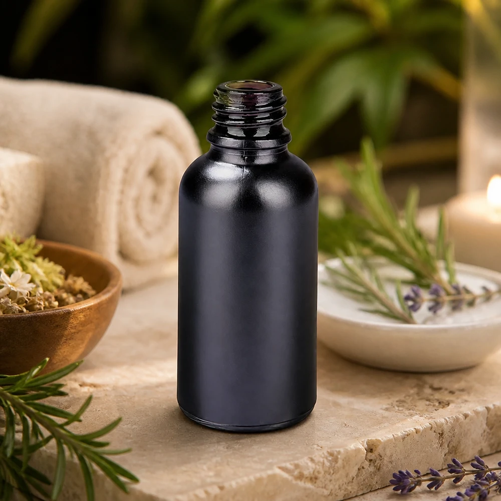Flacone da farmacia da 30 ml BlackLine UT18/30 UNiTWIST Flacone professionale per farmacisti da 30 ml BlackLine con tappo UT18/30 UNiTWIST a prova di bambino
