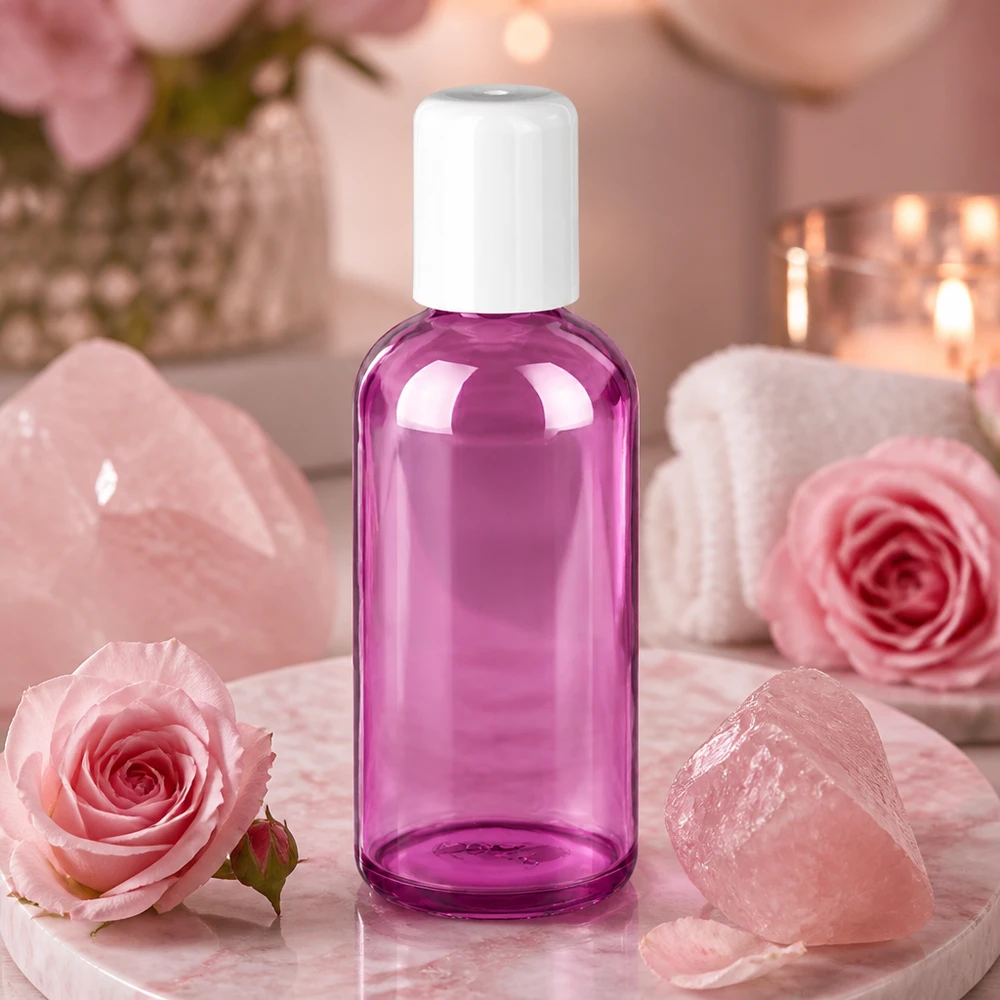 Pratico flacone roll-on da 100 ml, perfetto per i viaggi e le applicazioni on-the-go