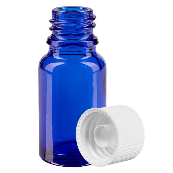 10ml Flasche 11mm Schraubverschluss weiß Standard BlueLine UT18/10