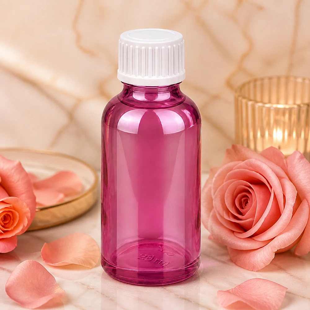 30ml Tropfflasche 0.9mm weiss Standard PurpleLine. UT18/30 Professionelle Tropfflasche 30ml violett mit standardisiertem UT18/30 Gewinde