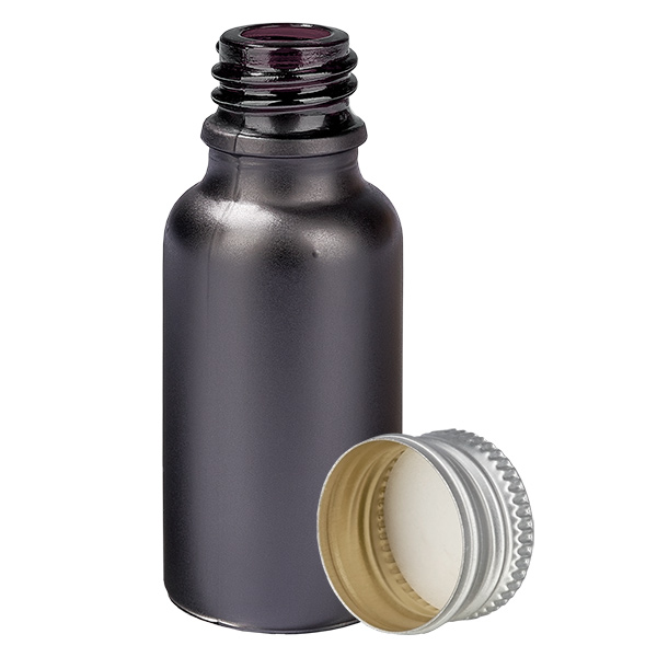 20ml Flasche 11mm Schraubverschluss Alu-Silber Standard BlackL. UT18/20