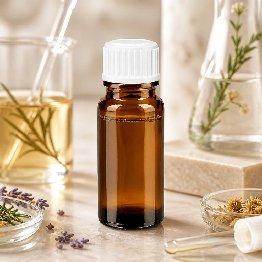 Apothekenflasche braun 10ml Schraubverschluss weiß Standard Braune Glasflasche 10ml mit weißem 11mm Verschluss für Aromatherapie und Naturheilkunde