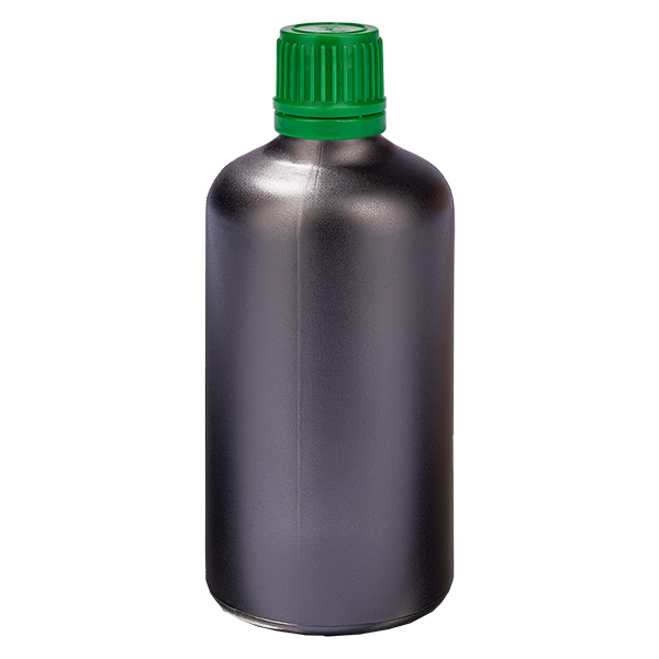 Bottiglia da 100ml 11mm SV verde OV BlackLine UT18/100 Bottiglia da 100ml 11mm SV verde OV BlackLine UT18/100