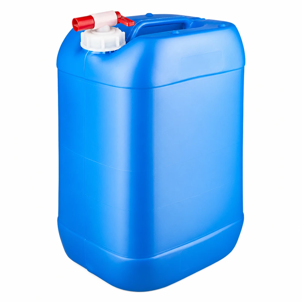Kanister 25 Liter blau mit Auslaufhahn Lebensmittelechter blauer Kunststoffkanister 25L mit Auslaufhahn für Camping und Outdoor