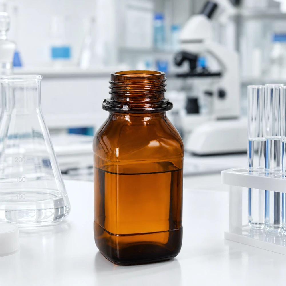 250ml Chemikalienflasche Robuste 250ml Laborflasche aus getöntem Glas für chemische Substanzen und Lösungen