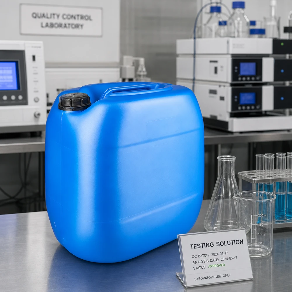 Kanister 30 Liter blau mit Schraubverschluss Originalitätsverschluss Rechteckiger Transportkanister 30 Liter blau mit sicherem OV-Deckel für industrielle Flüssigkeiten