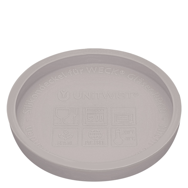 165ml Gourmetglas mit Silikondeckel grau WECK RR80