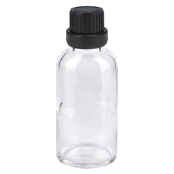 30ml Flasche 11mm Schraubverschluss schwarz Originalitätsverschluss ClearLine UT18/30